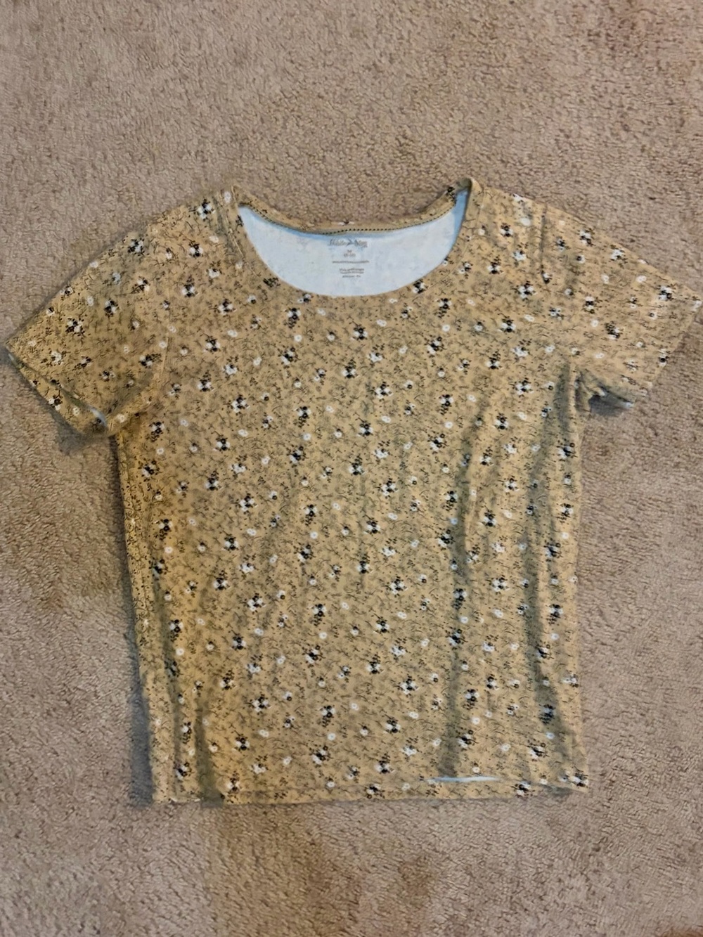 White Stag Tan Bumblebee Scoop Neck Short Sleeve Tee